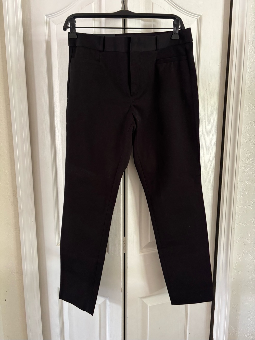 Banana Republic Sloan Slim Straight Crop Pants, Black, Size 6, Tailored Trousers - Picture 2 of 10